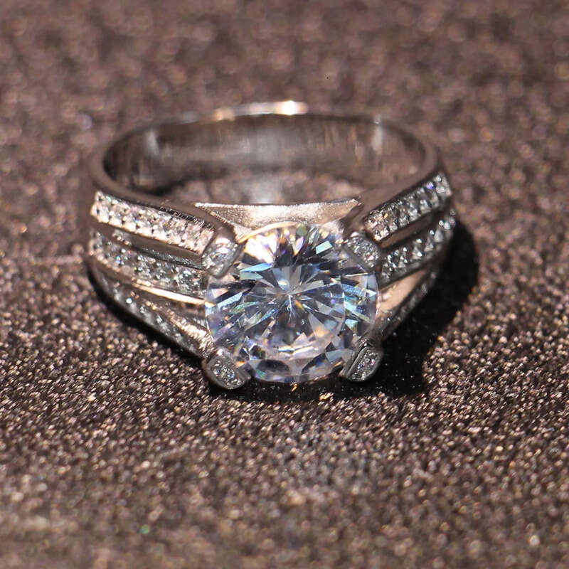 Victoria Wieck Handmade Fashion Jewelry Sterling Sier Round Cut 4CT White Topaz CZ Dia Gemstones Party Women Weddding Band Ring