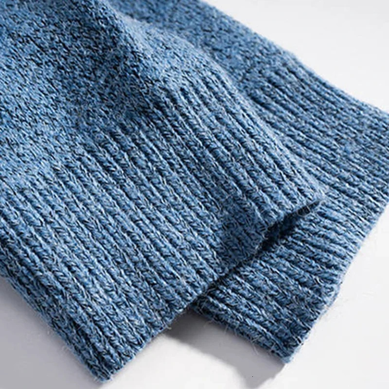 Shark Sweater Men Winter Cartoon Harajuku Korean Y2k Oversized Turtleneck Hip Hop Loose Knit Jumper Pullover High Collar Sweater 251017