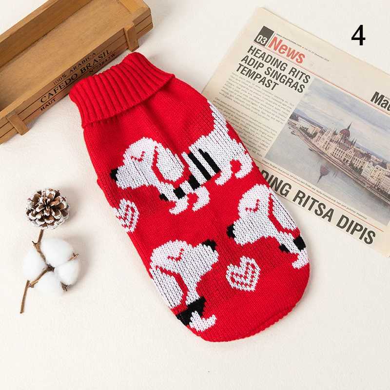 Winter Cartoon Dog Clothes Warm Christmas Sweater For Small Dogs Pet Clothing Knitting Crochet Pet Knitted Sweater Keep WarmW251017