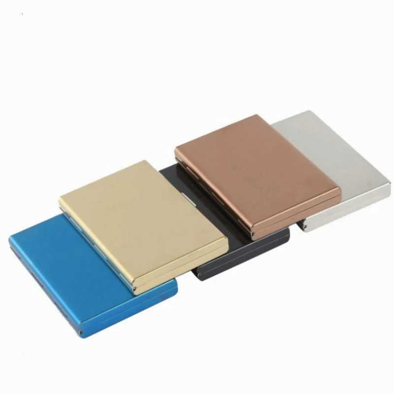 RFID Credit Card Holder stainless steel Metal Wallet Slim Credit Card Case Protector Business Card Holder for Women or MenW251017