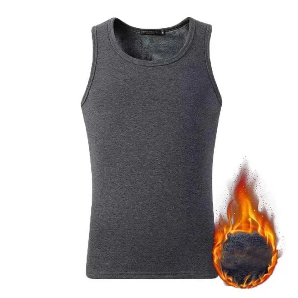 Mens Fleece Lined Tank Top Vest Underwear Warm Thermal Base Layer Undershirt Thermo Clothing Pajamas Breathable Base TShirt H251017