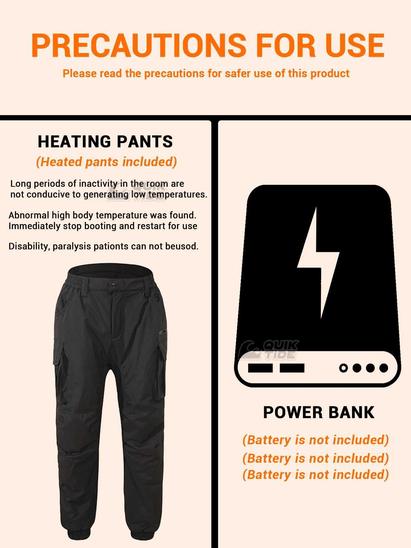 Intelligent Heating Pant 18Heating Zones 2Switches 3Speed Adjustable Suitable for Outdoor Activities Indoor Work Hiking H251017