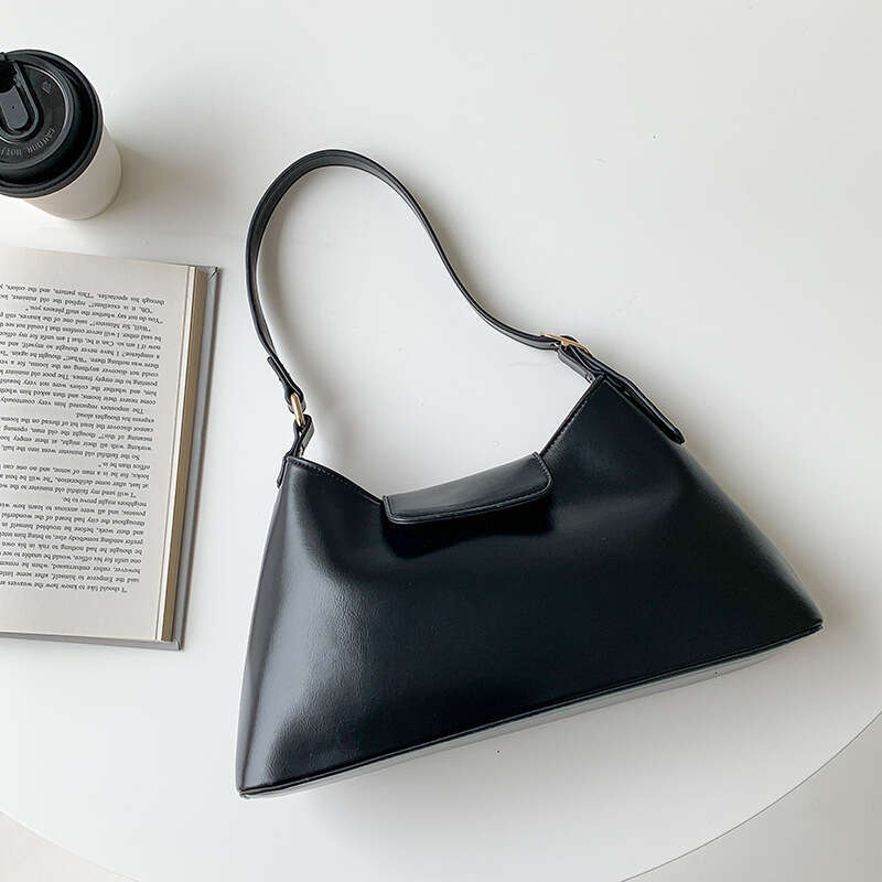 High-End Soft Leather Baguette Shoulder Fashionable Elegant New Versatile Handbag Daily Commute Underarm Bag B5