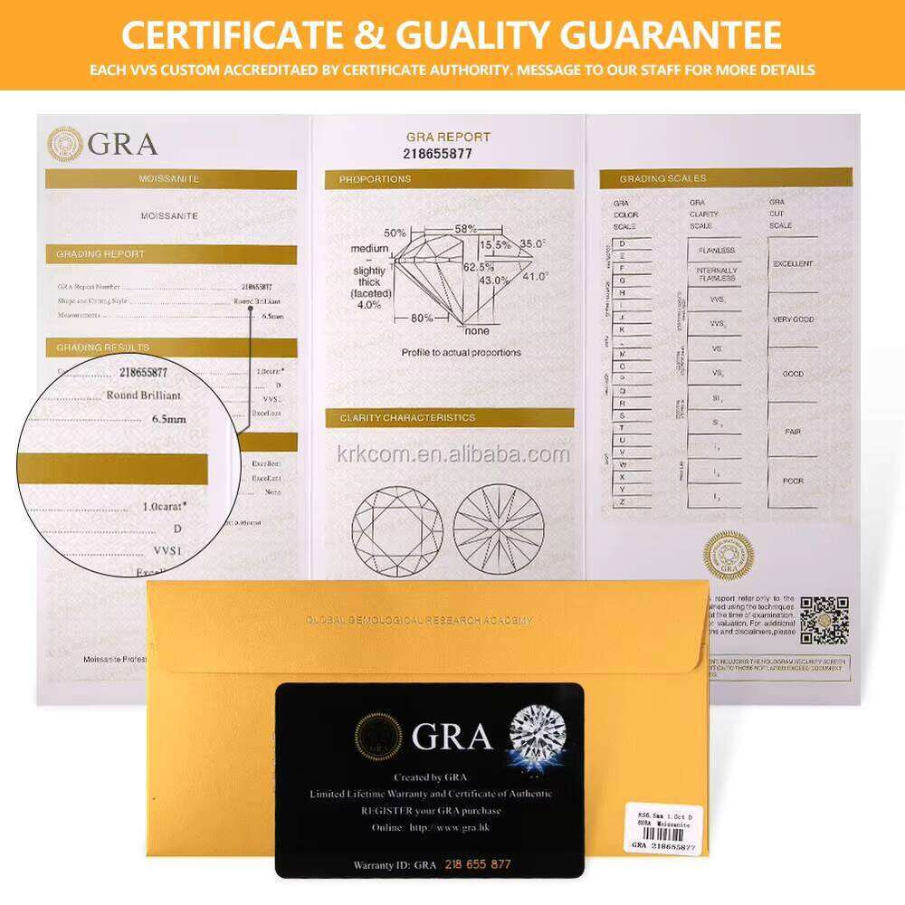 Sier Silicon Stone Tennis White Gold Plated GBP GRA Certificate Round Cut VVS Classic Bracelet for Women and Men