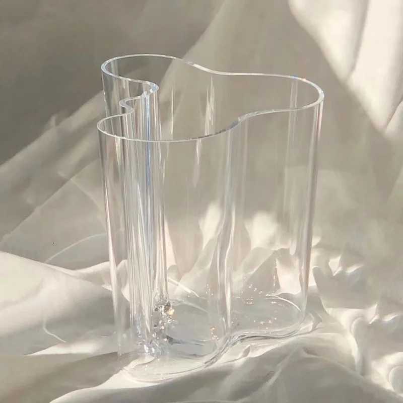 Creative Irregular Transparent Lake Glass Vase Ins Vase Decoration Home C251017