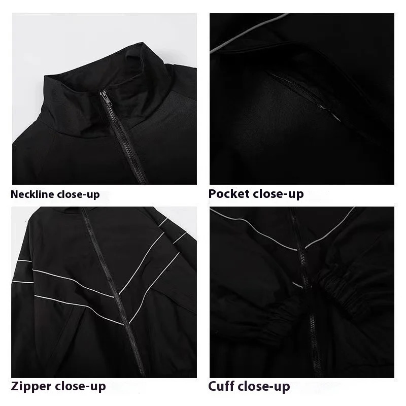Hip Hop Varsity Jacket Men High Street Patchwork Color Black Windbreaker Coats Women Spring Autumn Thin Fashion College Jackets 251017