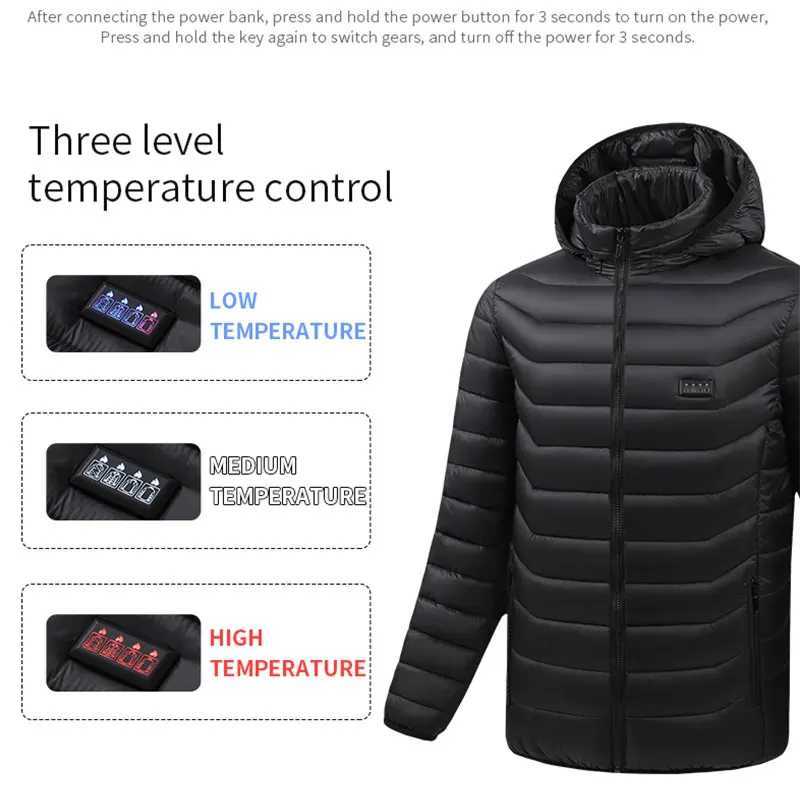 31 Area Heated Jacket Winter Women Warm Camping Heating Coat Men Hunting Heat Apparel Cold Weather Power Bank Not Included H251017