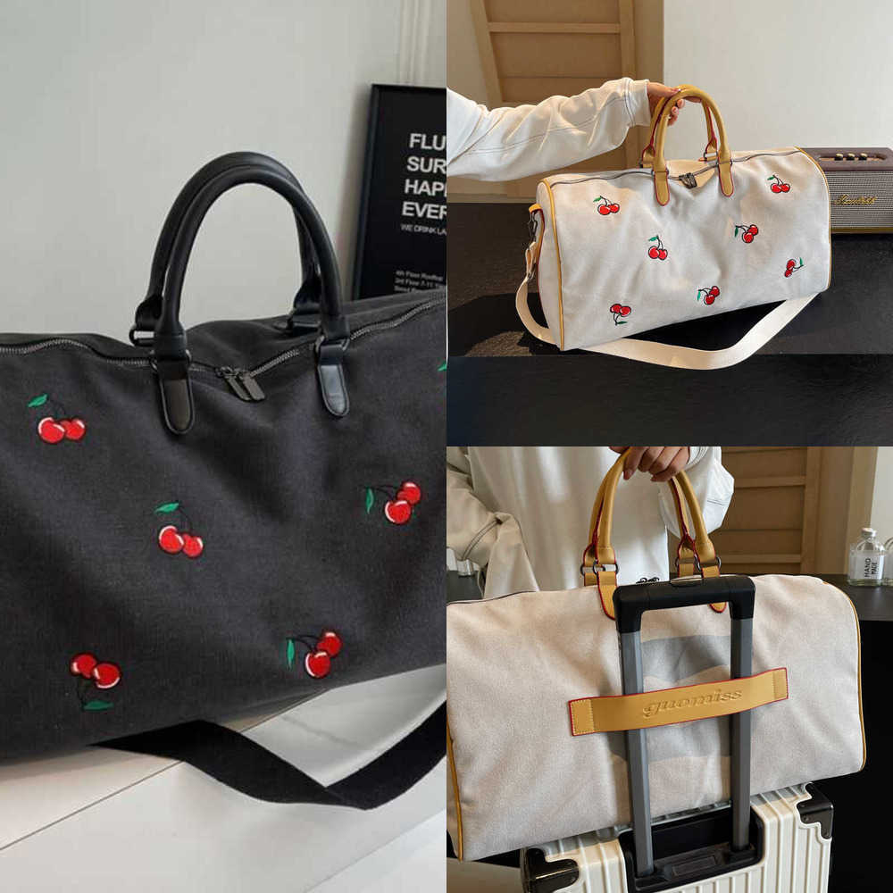 Canvas Travel Bag for Women, Extra Large Capacity Outdoor Business Trip Travel Luggage Bag, Ladies Handheld Sports Fitness Bag 250415