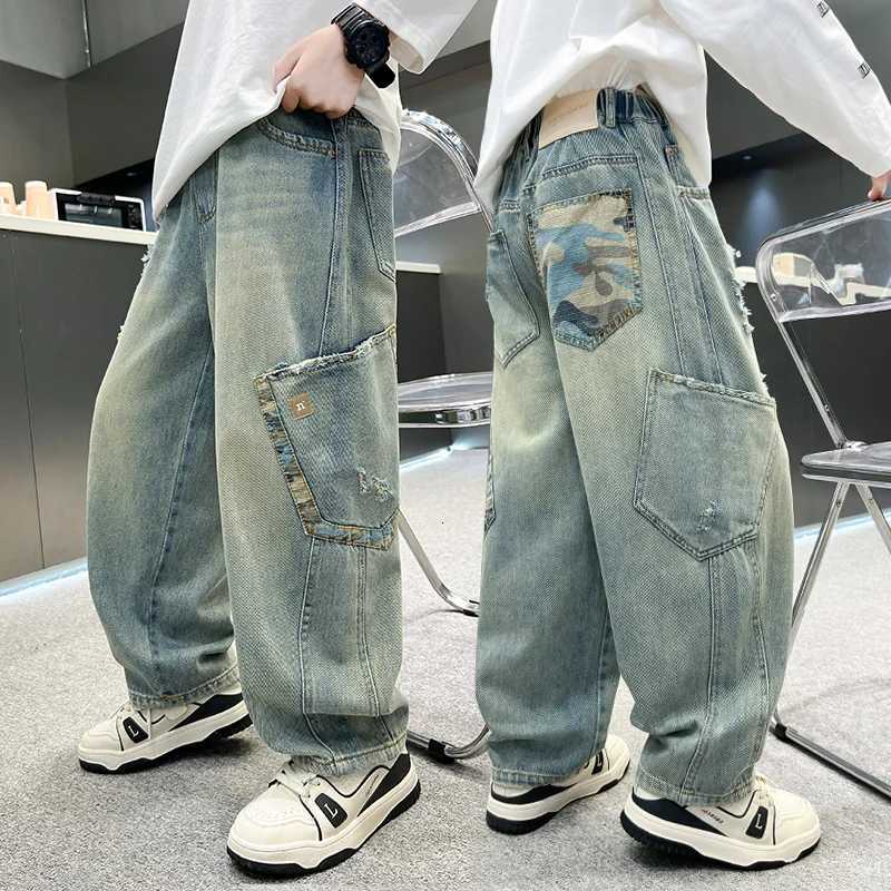 2025 Spring and Autumn Straight Jeans Side Pockets Versatile Loose High Quality Fashion Street StyleT251017