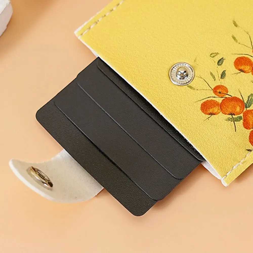Laminated Concealed Mini Card Wallet RFID Blocking Pullout Type ID Card Holder PU Leather 6 Card Pockets PU Leather PursesW251017