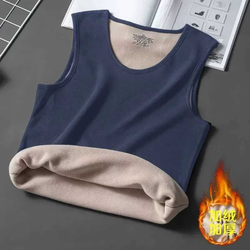 Men Thermal Sleeveless Vest Slim Fit Inner Wear SelfHeating Undershirt Plush Thick Warm Comfortable Base Layer Waistcoat H251017