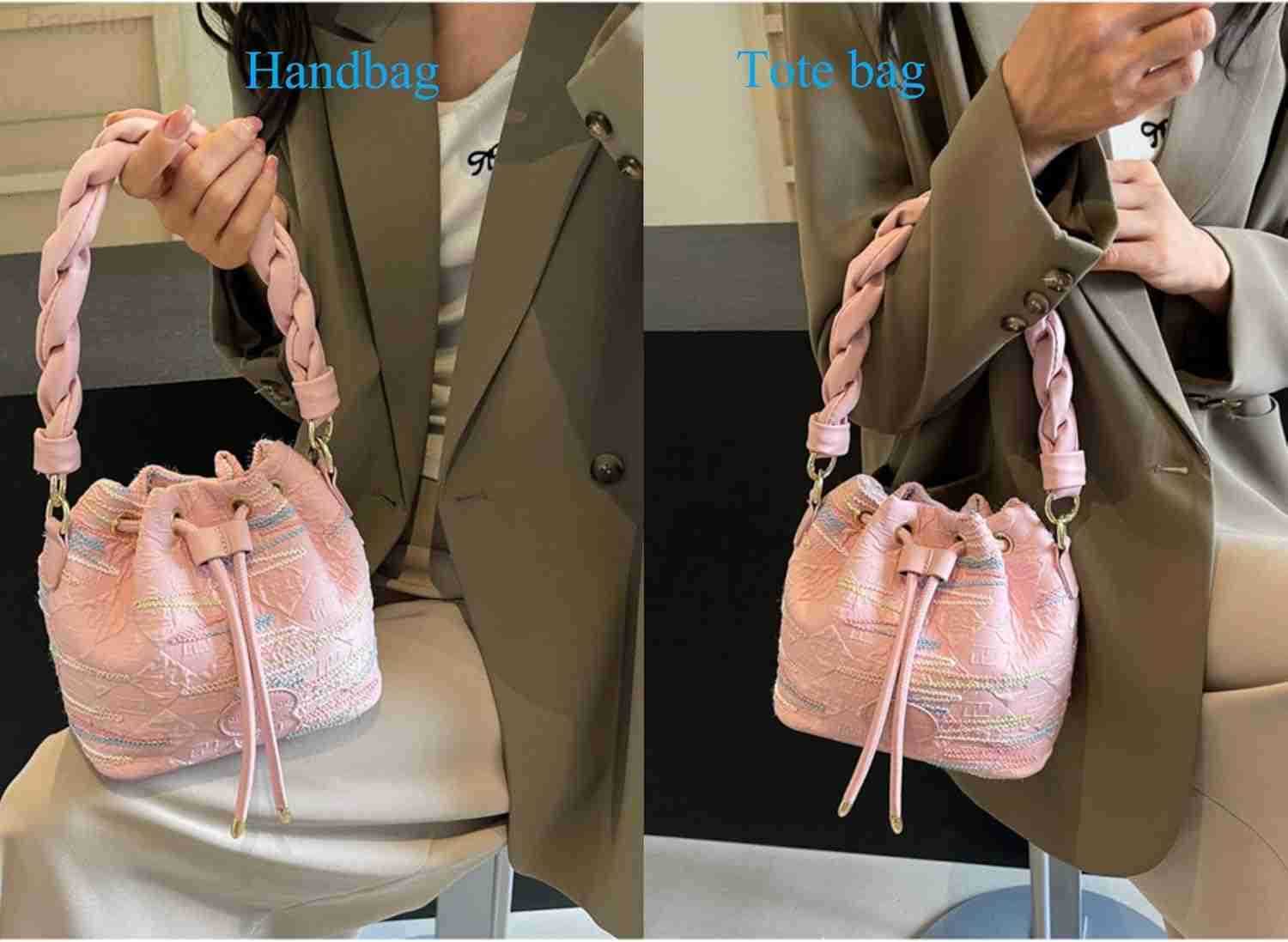 Small Bucket Bags for Women Mini Crossbody Tote Bag with Detachable Shoulder Strap Girls Top Handle Handbag Z251017