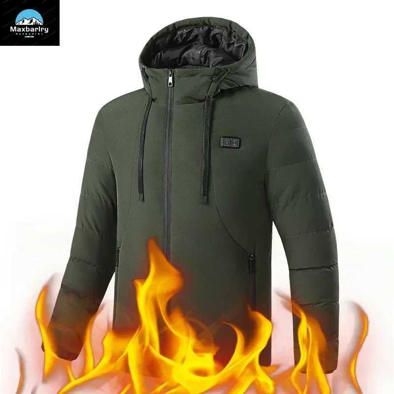 11 Zone Heating Jacket Vest Men Electric Heating Padded Jacket Usb Heating Clothes Outdoor Women Coldproof Warm Ski Down Jacket H251017