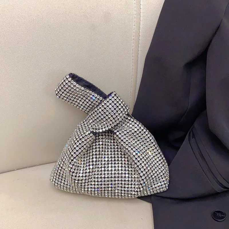 Niche design diamondencrusted vest portable shoulder bag diamond bag womens shiny full diamond armpit bag Z251017