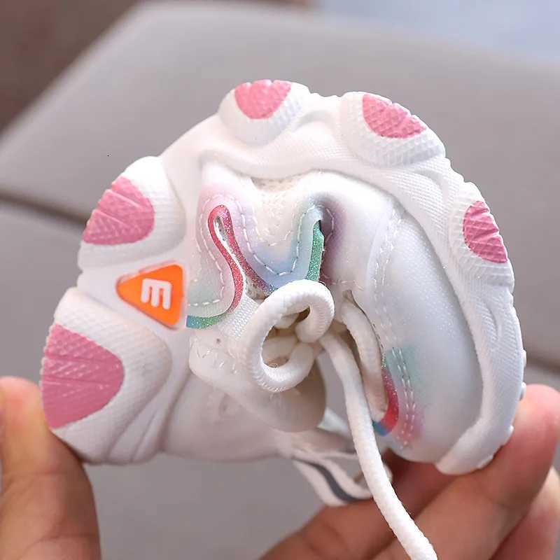 2022 Breathable Toddler Boy Sneakers Stretch Fabric Fashionable Baby Running Shoes Pink School Girl Sports Shoes SneakersT251017