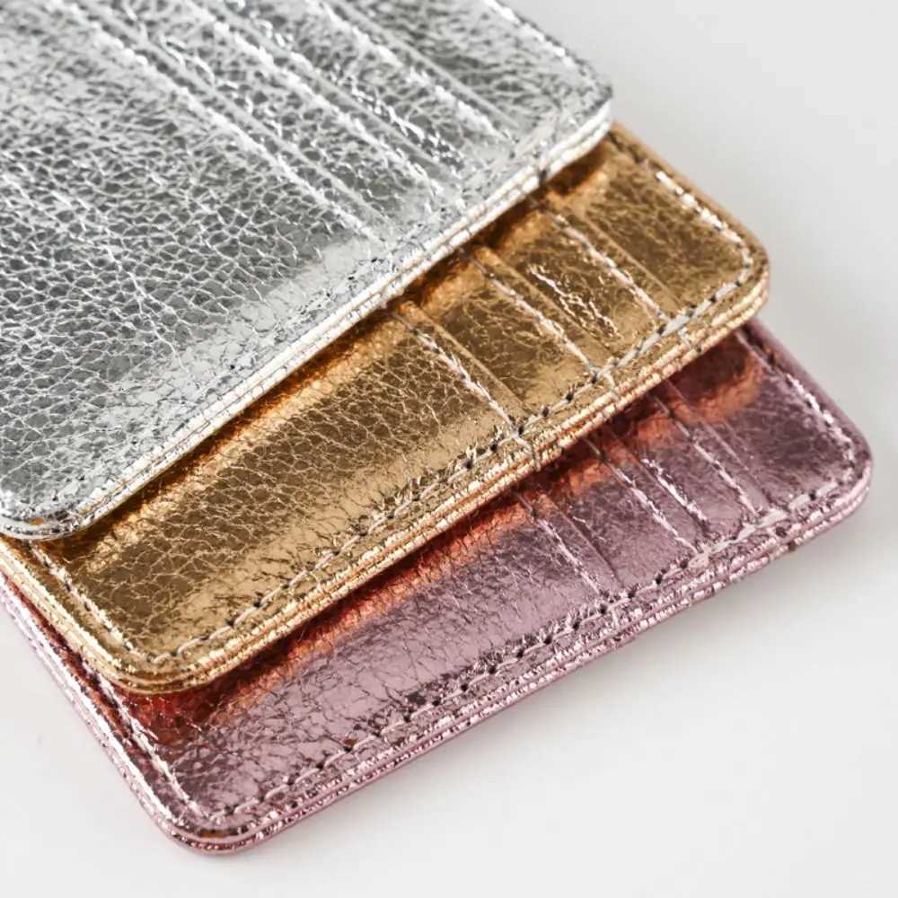 Universal Multicard Slot Card Case PU Leather Ultra Thin Card Holder Simple Leather Purses Men WomenW251017