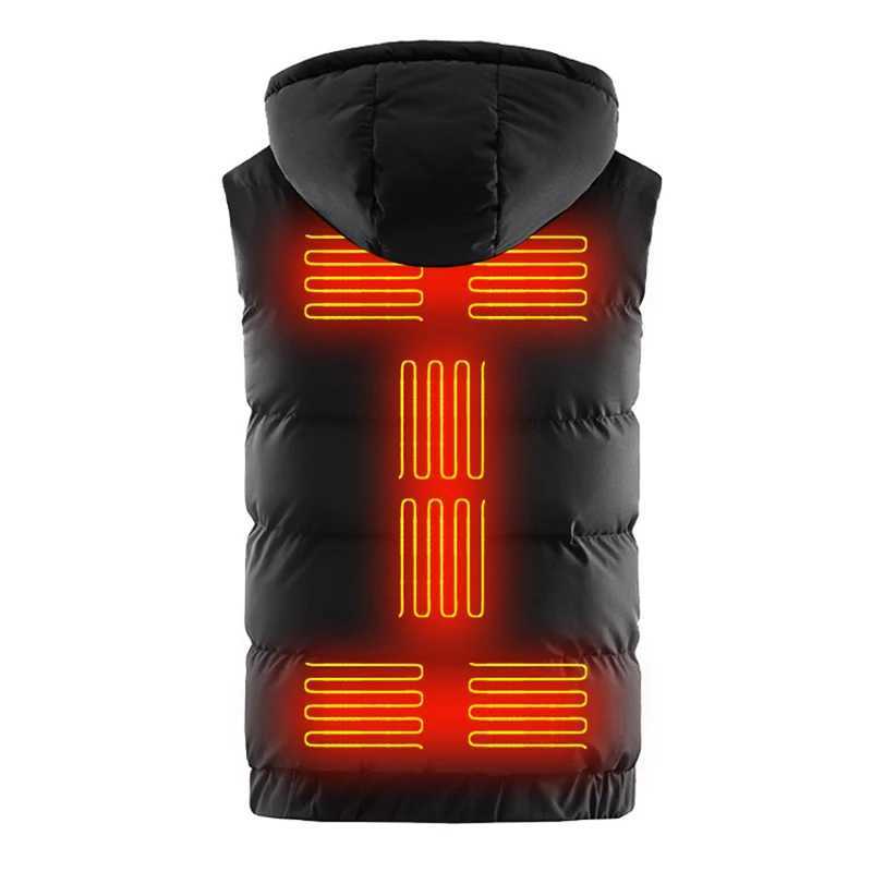Electric Heated Vests Jacket Men Women Winter Outdoor Camping Hiking Fishing Warm Clothing USB Heating Tactical Vest With Caps H251017