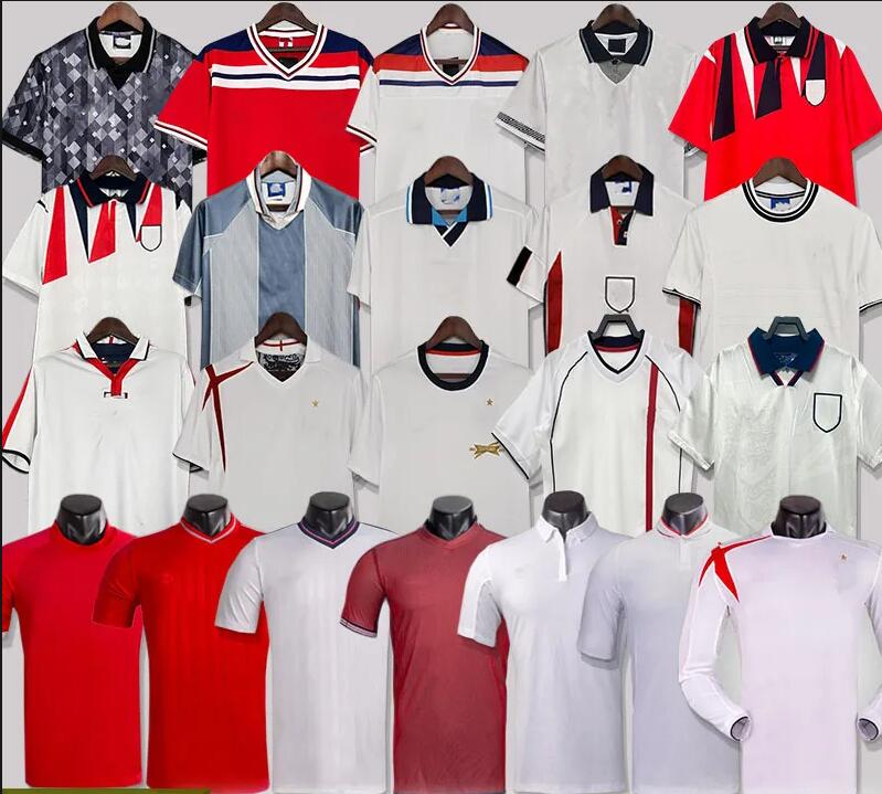 GASCOIGNE SOUTHGATE Englands Retro Soccer Jerseys 1990 96 Euro SHEARER OWEN 98 Kids Vintage shirts ROONEY GERRARD LAMPARD 2000 02 04 06 Classic Football Kit