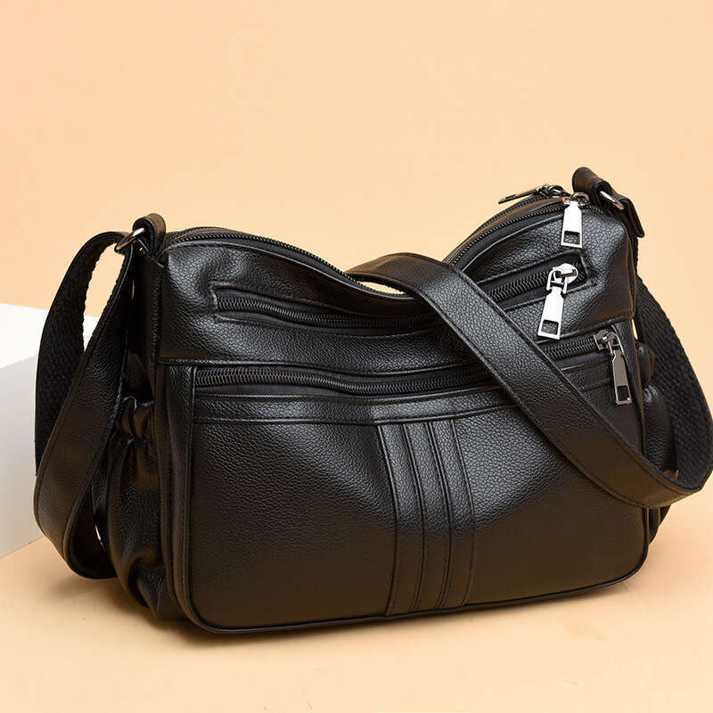 Fashion Mom New Women's PU Soft Leather Texture Crossbody Large Capacity Simple Casual Shoulder Bag,designer bag Luxury Bag bag tote bag