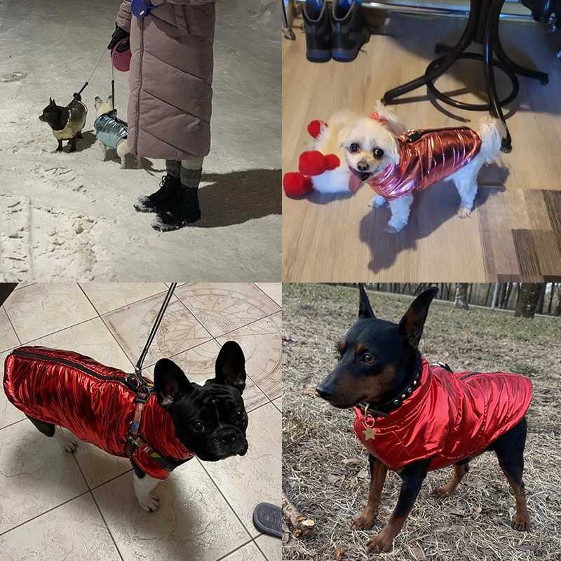 Winter Warm Pet Clothes For Small Medium Dogs Cats Windproof Waterproof Dog Vest Coat With Dring French Bulldog Puppy OutfitsW251017