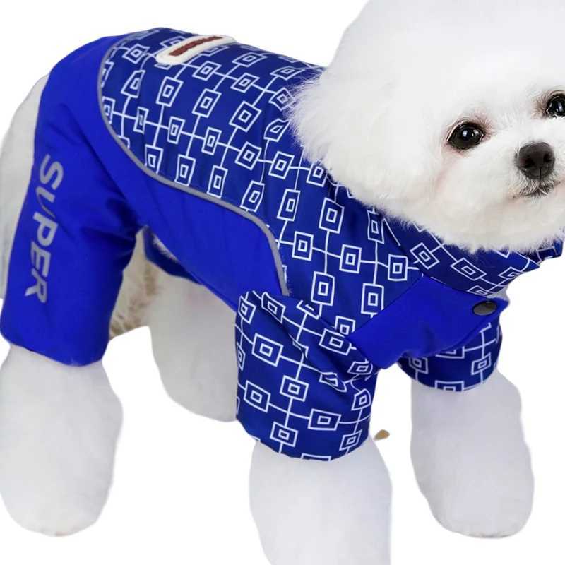 Dog Down Jacket Pet Clothes For Small Medium Dogs Cat Winter Warm Fleece Thick Coat Puppy Windproof Reflective Jumpsuit OverallsW251017