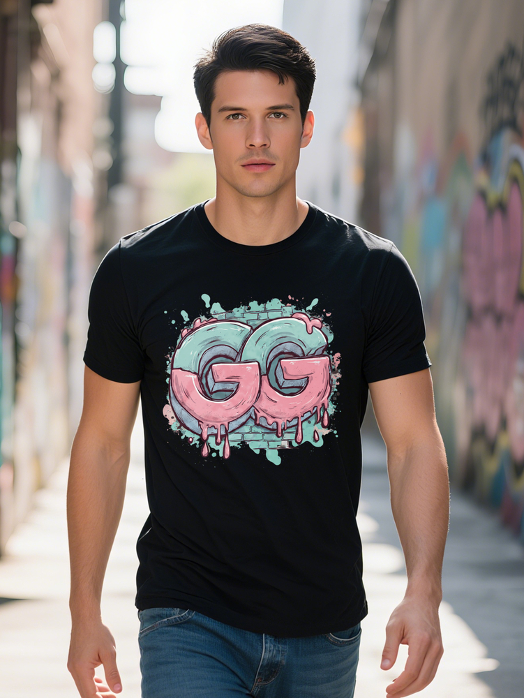 Patterned Bamboo Fiber Black Olive Outdoor All XXL Touch Wicking Men's T