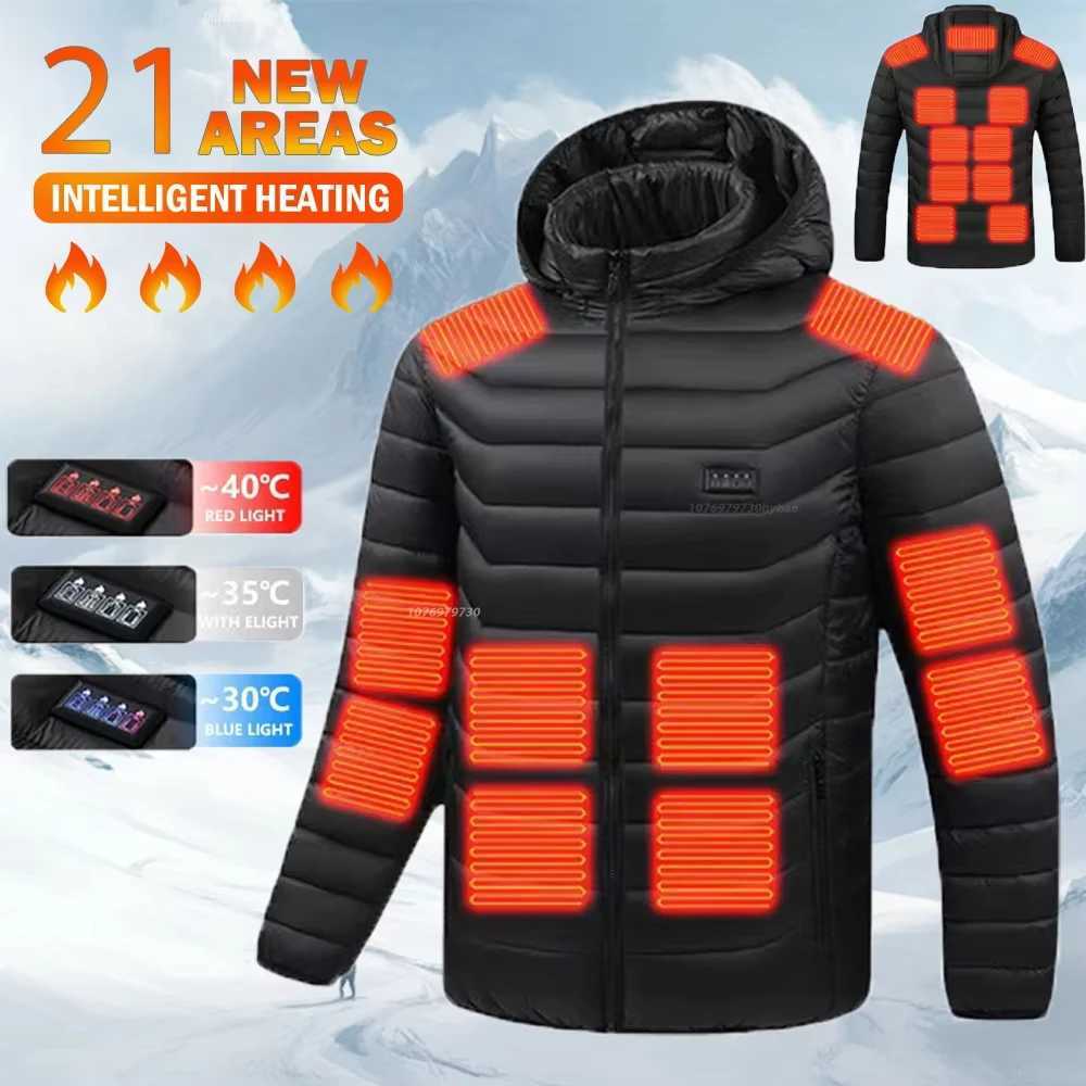 Winter Heated Jacket Womens Warm Vest USB Heater Mens Autumn Heating Jacket Heated Vests Coat Hunting Hiking Camping H251017