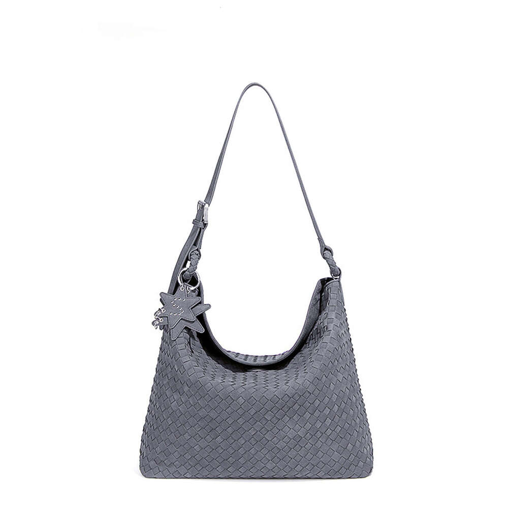 Autumn and Winter New Niche Large Capacity Suede Handwoven Women's High-end Feel Single Shoulder Underarm Tote Bag