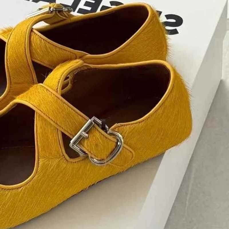 Fashion Cross Tied Round Toe Flat Sandals Satin Buckle Ballet Flats Women Simple Comfortable Slip Resistant Mary Jane Women Shoe Z251015