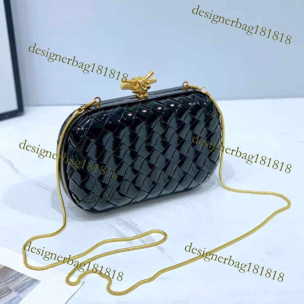 designer bag tote bag B's Woven Evening Chain Color Block Clutch Wind Clip Box Crossbody Shoulder Bag