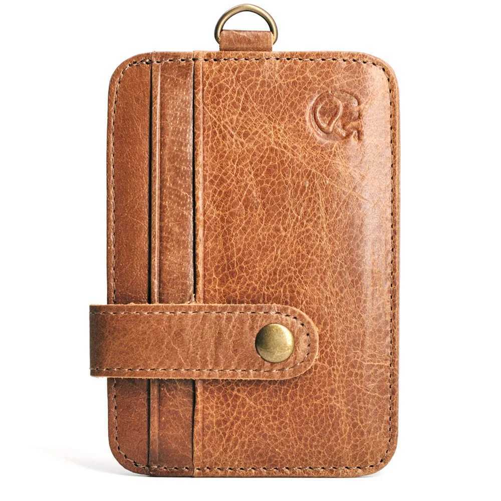 Work License Drivers License Bus Card European and American Fashion Portable Membership Card Simple Top Layer CowhideW251017