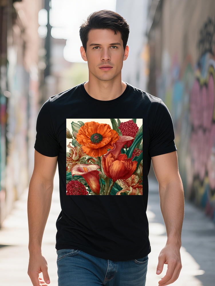 Embroidered Sleeveless Polyester Cotton Red Black Beach Casual Season Winter XXXL Odor Stretchable Men's Tee Men's T