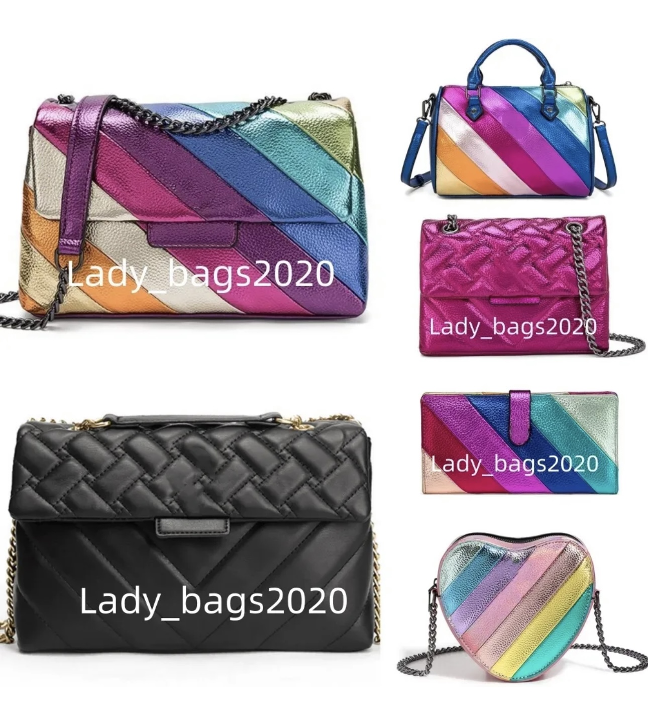 Women Rainbow Chain Hawk Head Bag Leather Bird Handbags Small Clamshell Handbag Large 34cm Gold Silver Purse Crossbody Bag Cross Body Messenger Bags Newset