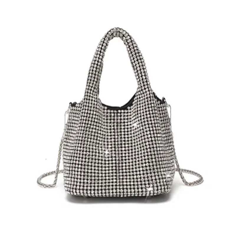 2024 New Fashionable Womens Evening Bag With Embroidered Chain And Rhinestones Handbag Shoulder Crossbody Bucket Bag Z251017