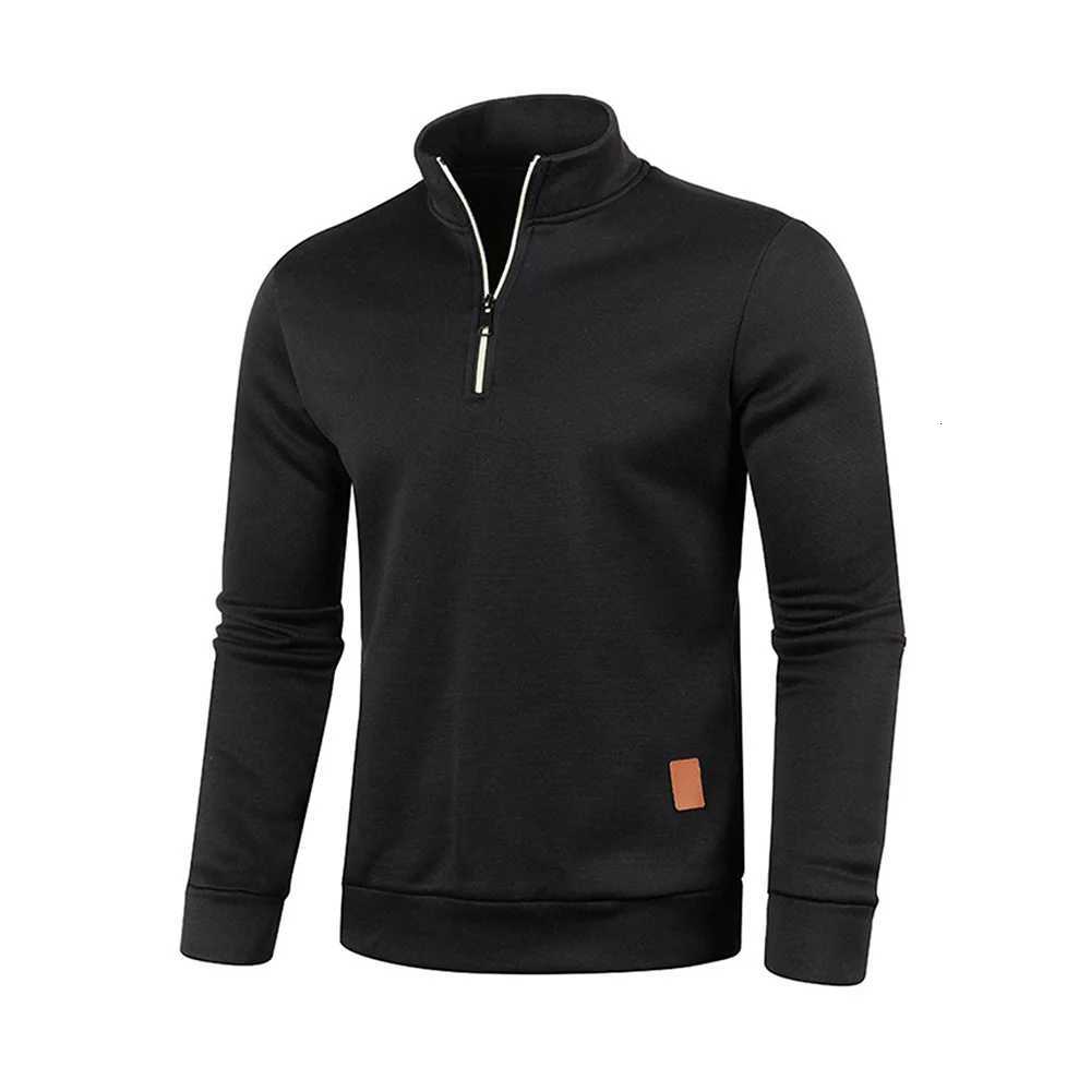 Men Sweatshirts Spring Thicker Pullover Half Zipper Pullover for Male Hoody Outdoor Sweatshir Autumn Solid Color Turtleneck Swea Z251017