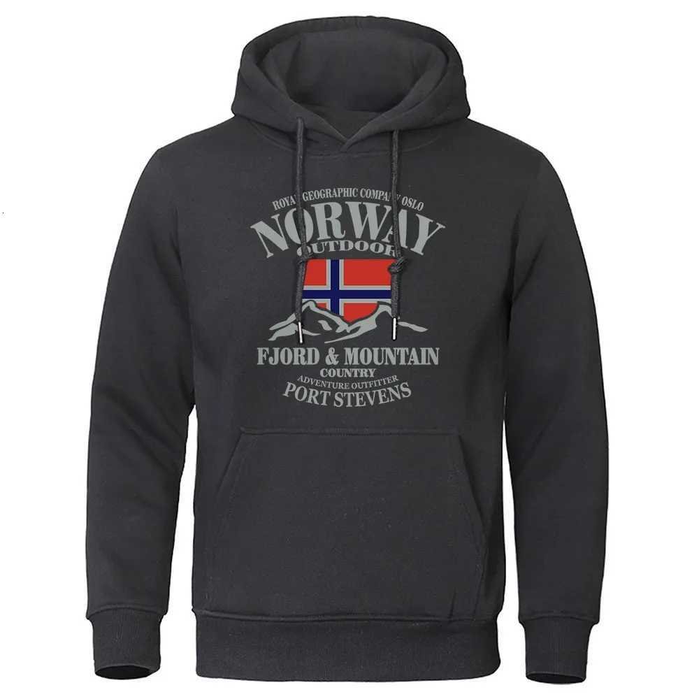Cross border ecommerce Norway Fjord Mountain hooded sweatshirt for men and women printed hoodie for autumn and winter loose o Z251017