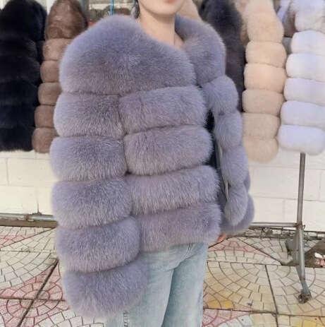 New Fur Coat Women'S Winter Warm Fur Jacket Short Raccoon Fur Coat Women'S High Quality Hot Sale