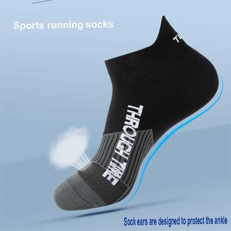 5 PairsLot Spring Summer Mens Sports Running Socks Protective Ankle Socks Thin Breathable Deodorant Fitness Short Socks 3844 C251017