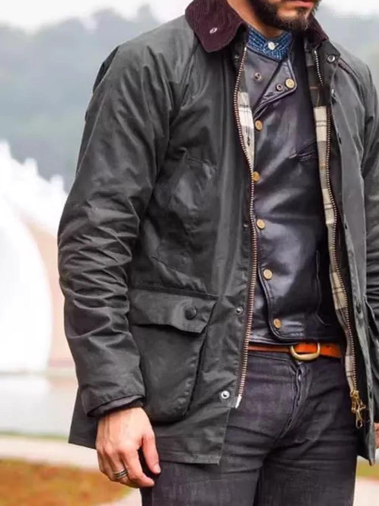 Bar Bedale Men's Jackets Luxurious Design Trench Coat Military Green And Dark Blue High-quality Windproof Lapels Lead Fashion Trend Autumn And Wi