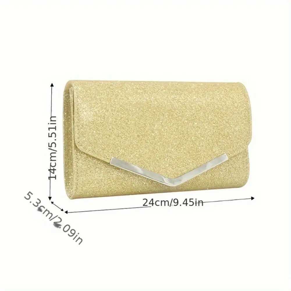 1pc Ladies Dinner Bag With Chain Sparkling Silver Long Wallet Suitable for Various Weddings and parties Z251017