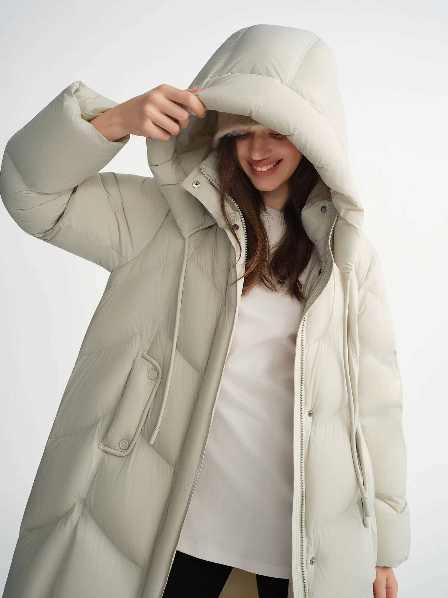 DUSHU Women Cozy Warm Bread Standing Collar Hooded Down Jacket Winter 2025 NewTriple Protection Short Long Versions Available W251016