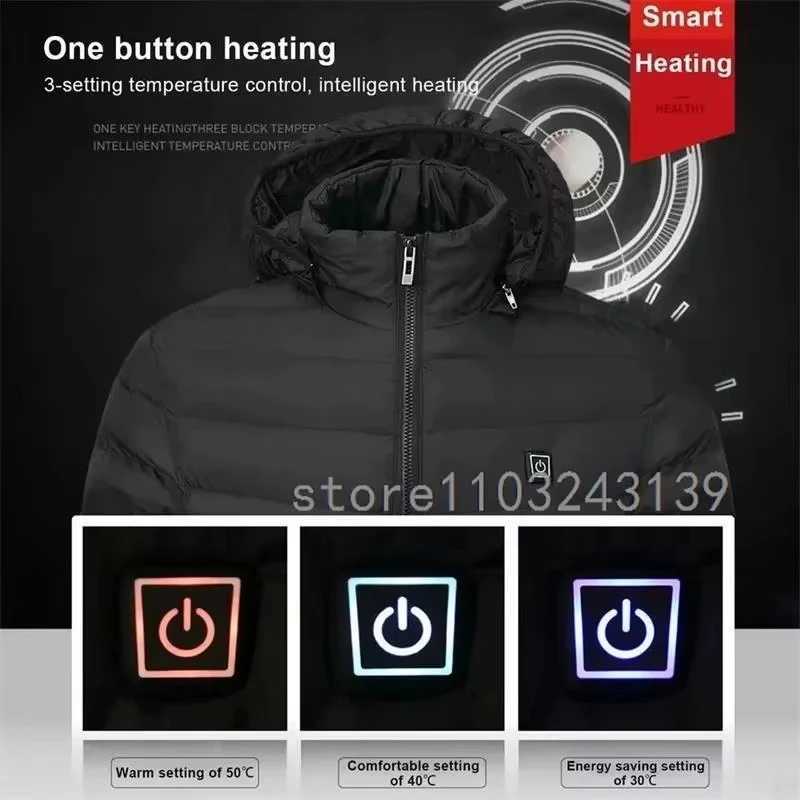 21 Areas Heated Jacket 2 Areas Winter Mens Womens Ski Jacket USB Electric Heating Jacket Heated Vest Moto Thermal Clothing H251017