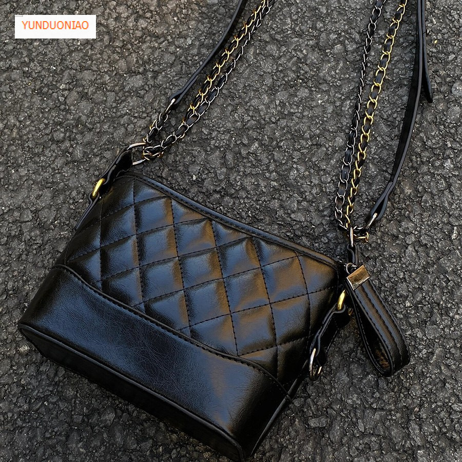 2025 Luxury handbag chain bag autumn and winter new designer bag new fashion black women's crossbody bag plaid women's shoulder bag