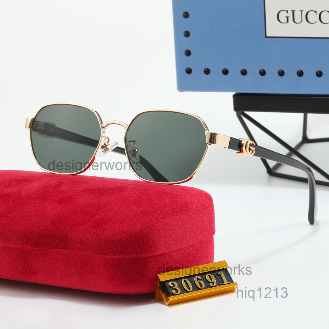 designer luxury guccII GUCCIS gg Sunglasses sun glasses for men women New Fashion Trend Sunglasses New UV Protection Trendy Mens Fashion Metal Sunglasses NFC5 HUYU