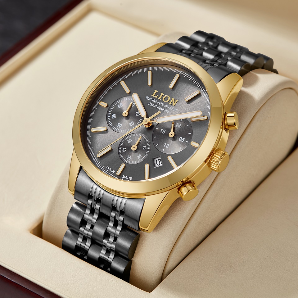 Watch Men's & Womens Designer Luxury Stainless Steel Wristwatch Quartz Chronograph Couple Gift Watch with VD53 Japan Movement