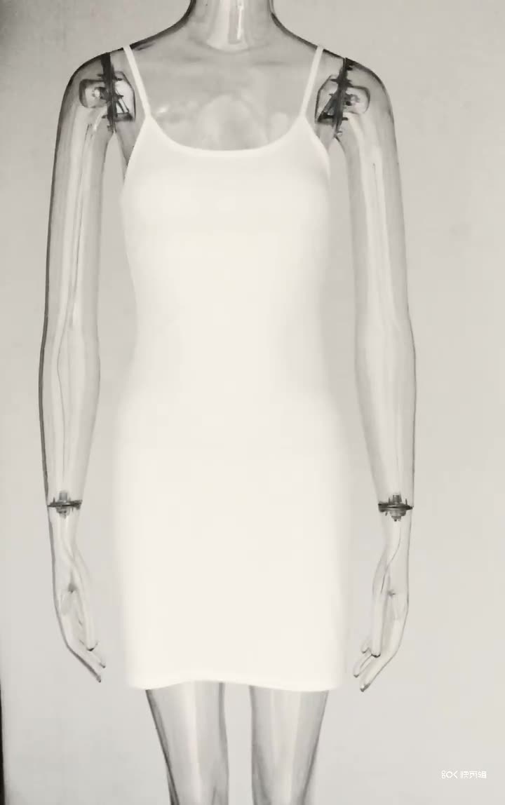 V19195 Lace Summer New Women's Solid Color Suspender Skirt Sexy Slim Hip Dress