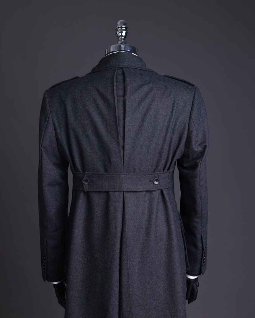 Formal Men Coat Wool Blend Double Breasted Man Overcoat Classic Peaked Lapel Winter Warm Business Blazers Customized