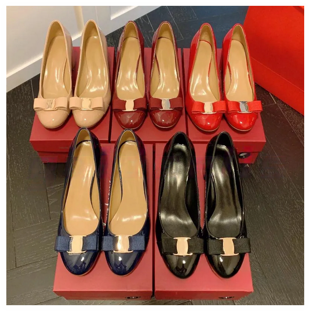 Dress shoes Designer Ballet Flats Chunky heel Party Wedding sandals outdoor Genuine Leather Casual shoes Women flat walk Dance loafer luxury shoes