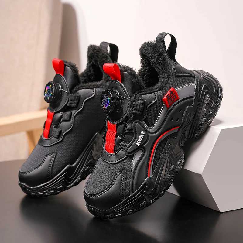 Children Cotton Shoes Boy Plush Sneaker Black Platform Chunky Kids Casual Sports Shoes Luxury Winter Warm Boy Origin SneakerT251017
