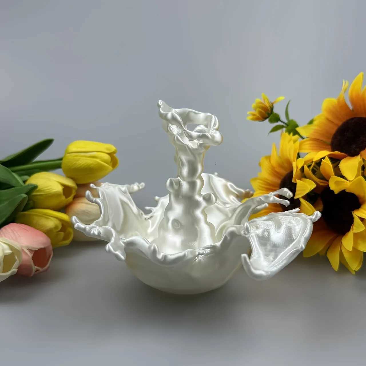 3D Printing Water Splash Vase Water Splash Pen Holder Creative Furniture Vase Decoration Girl Gift C251017